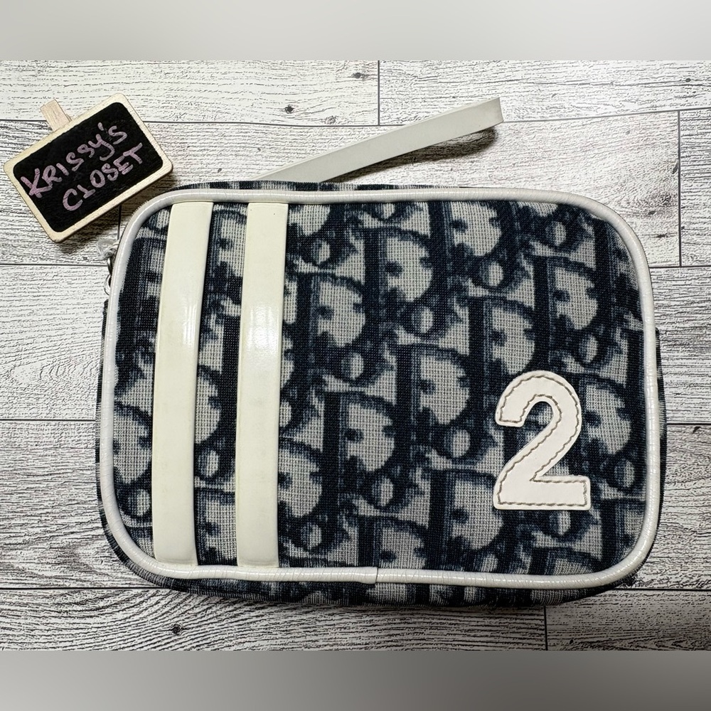 💯 Authentic Christian Dior Vintage Oblique Trotter Makeup Pouch